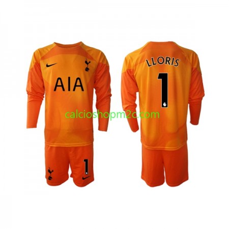 Tottenham Hotspur Hugo Lloris 1 Portiere Bambino Maglia Terza 2022/2023 Manica Lunga (+ Pantaloncini)